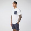 Closure London Mens Contrast Pocket T-Shirt And Shorts Set Off White/Charcoal