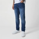 Closure London Mens Regular Fit Jeans Mid Blue