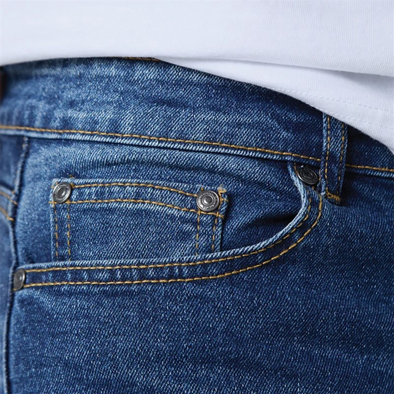 Closure London Mens Regular Fit Jeans Mid Blue - Image 4