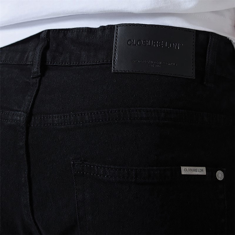 Closure London Mens Regular Fit Jeans Black - Image 3