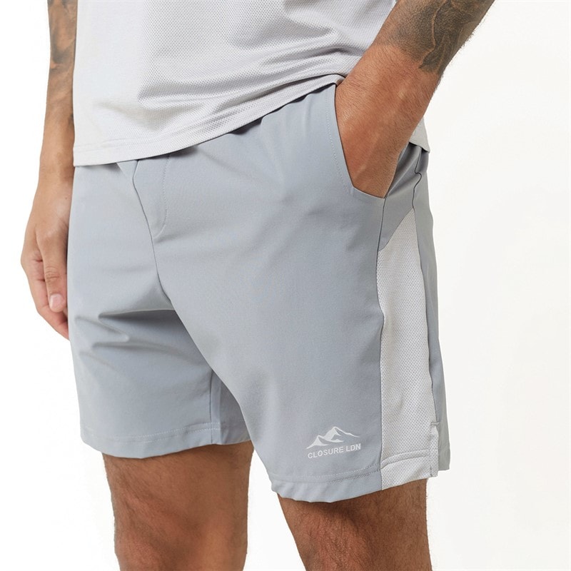 Closure London Mens Space Dye T-Shirt And Shorts Training Set Icegrey - Image 4