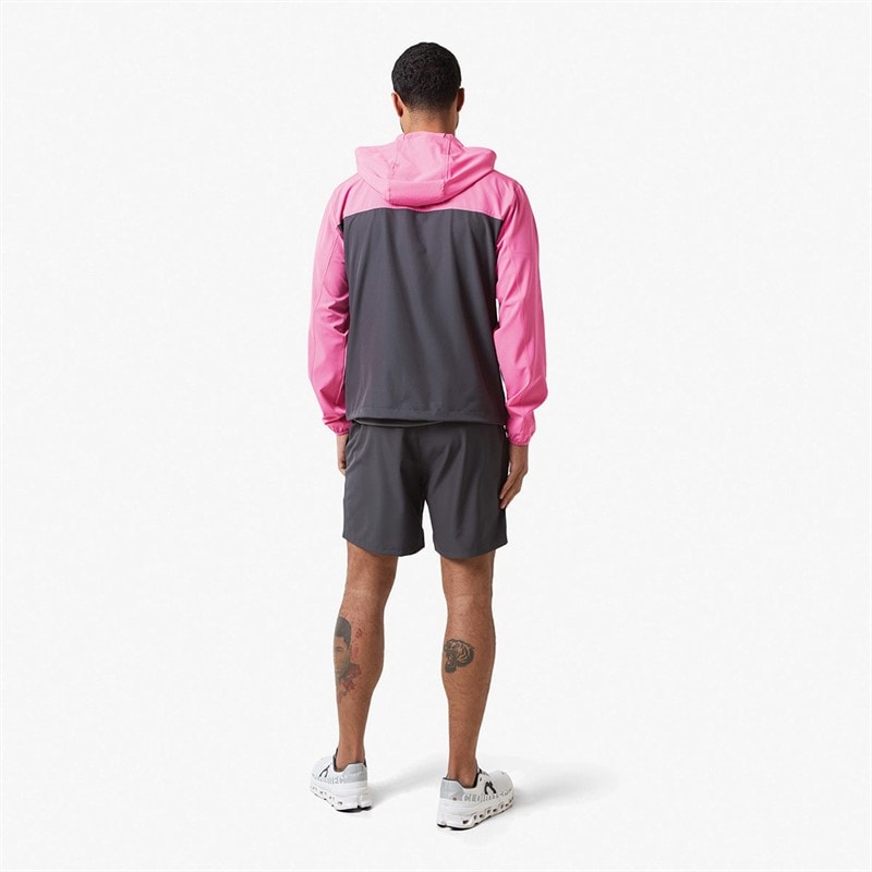 Closure London Mens Core Windbreaker And Shorts Twin Set Neon Pink/Graphite - Image 2