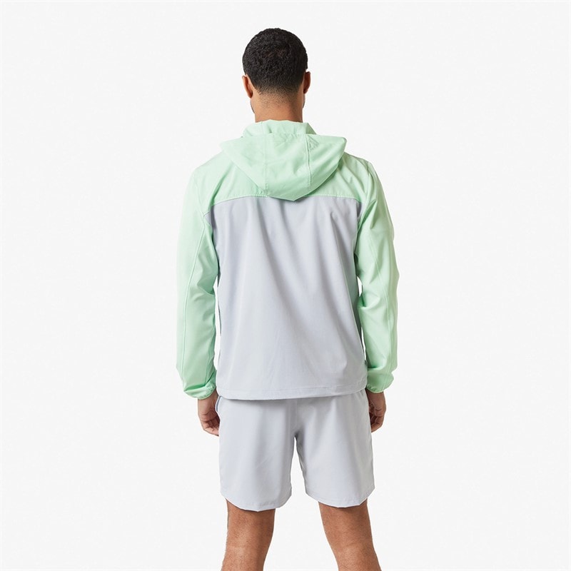 Closure London Mens Core Windbreaker And Shorts Twin Set Neon Mint/Ice Grey - Image 2