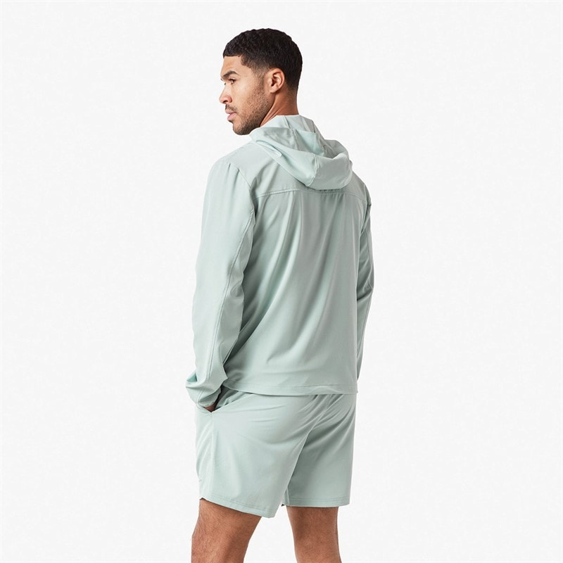 Closure London Mens Core Windbreaker And Shorts Twin Set Sage - Image 2