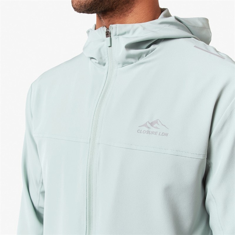 Closure London Mens Core Windbreaker And Shorts Twin Set Sage - Image 3