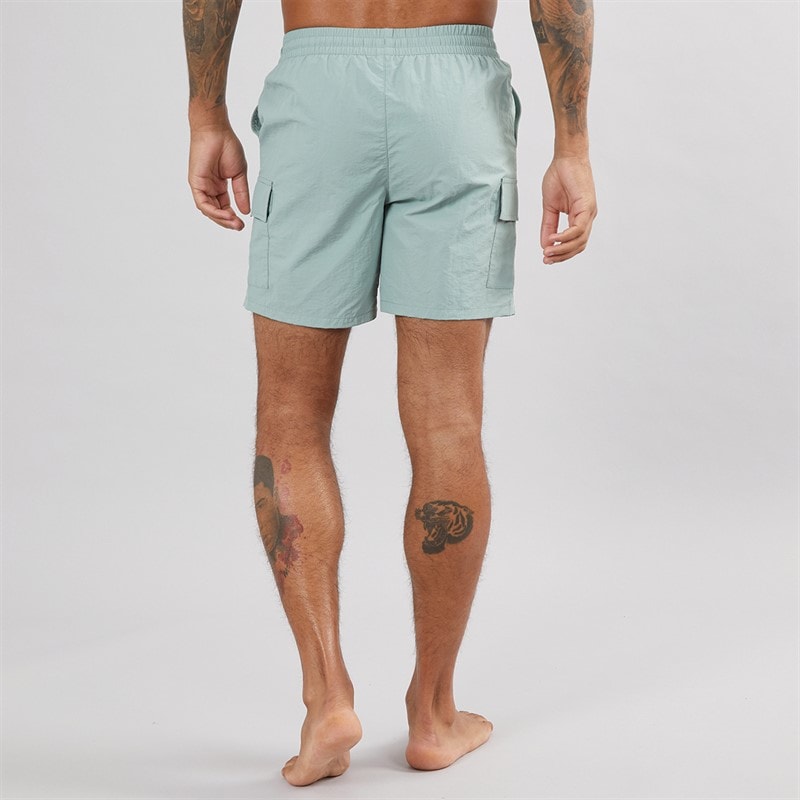 Closure London Mens Cargo Swim Shorts Sage - Image 2