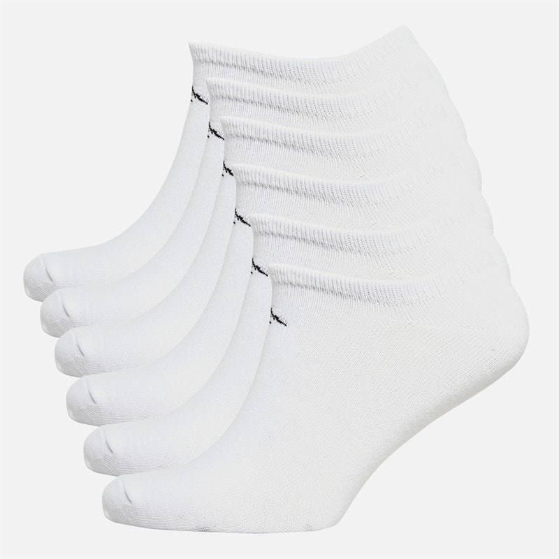 Closure London Mens Six Pack No Show Socks White - Image 1