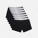 Closure London Mens Single Jersey Seven Pack Boxer Briefs Black