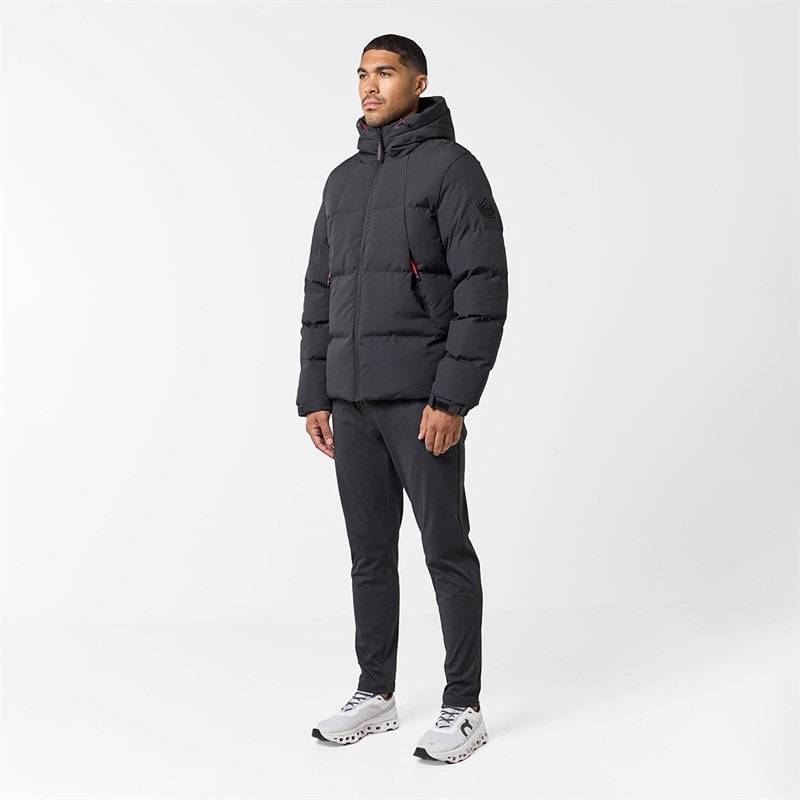Closure London Mens Ripstop Racer Puffer Jacket Black - Image 2