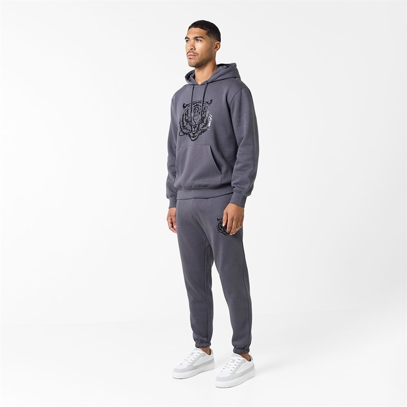 Closure London Mens Patent Fury Tracksuit Charcoal - Image 1
