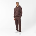 Closure London Mens Open Hem Tonal Signature Tracksuit Coffee