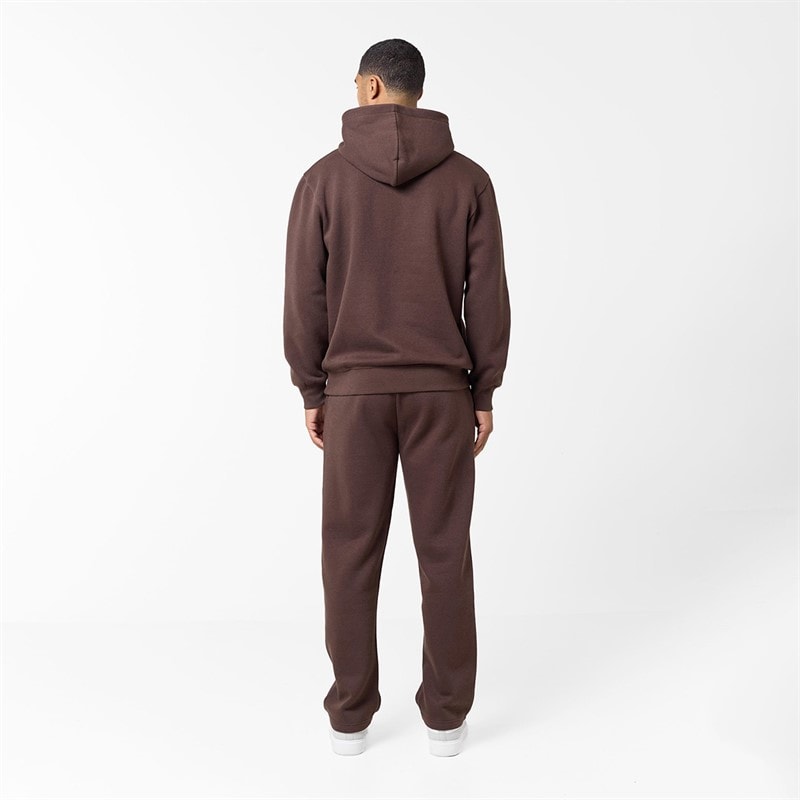 Closure London Mens Open Hem Tonal Signature Tracksuit Coffee - Image 2