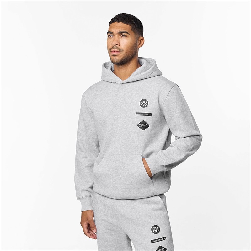 Closure London Mens Badge Tracksuit Light Marl - Image 3