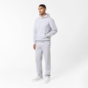 Closure London Mens Open Hem Tonal Signature Tracksuit Light Marl