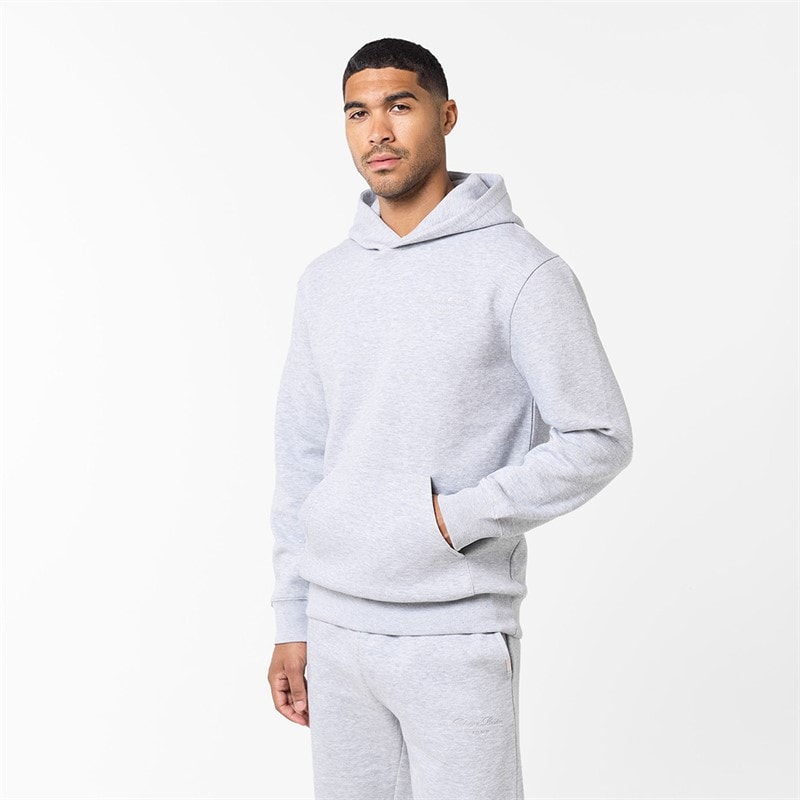 Closure London Mens Open Hem Tonal Signature Tracksuit Light Marl - Image 5