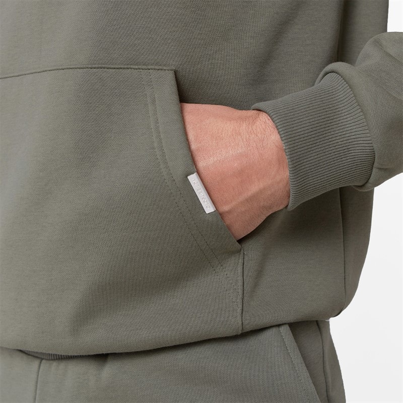 Closure London Mens Relaxed Fit Hoodie Olive Smoke - Image 3