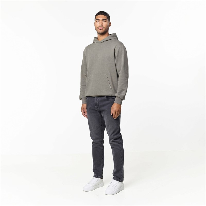 Closure London Mens Relaxed Fit Hoodie Olive Smoke - Image 4