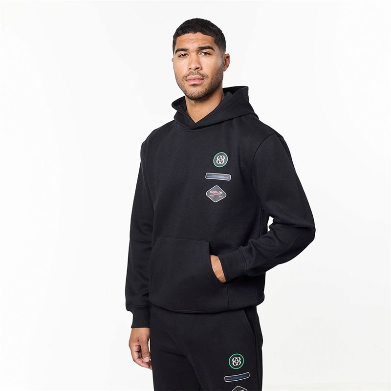 Closure London Mens Badge Tracksuit Black - Image 3