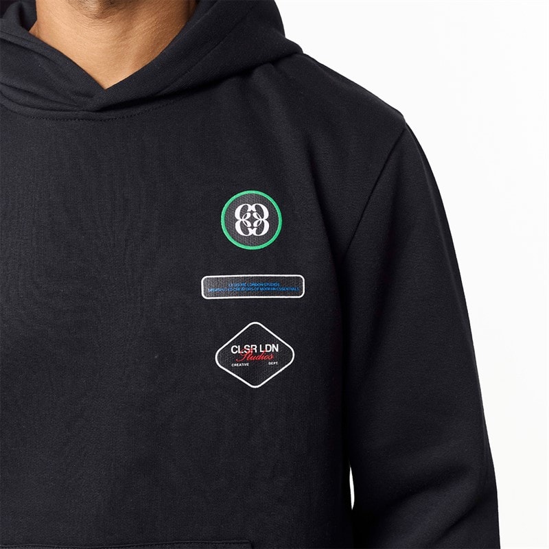 Closure London Mens Badge Tracksuit Black - Image 4