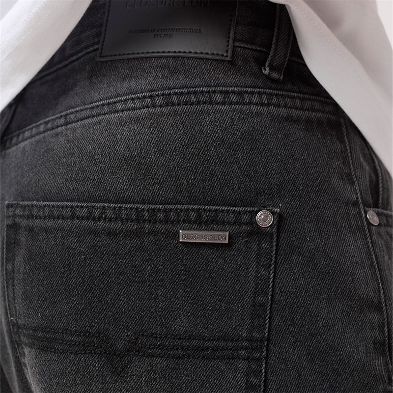 Closure London Mens Loose Fit Jeans Black - Image 5