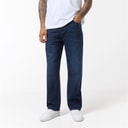 Closure London Mens Loose Fit Jeans Dark Blue