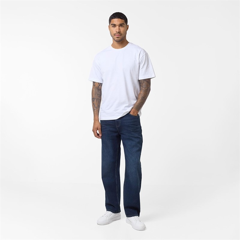 Closure London Mens Loose Fit Jeans Dark Blue - Image 2