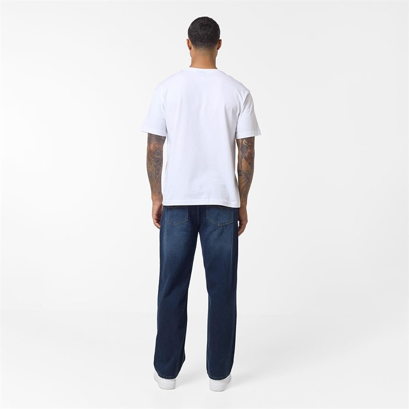 Closure London Mens Loose Fit Jeans Dark Blue - Image 3