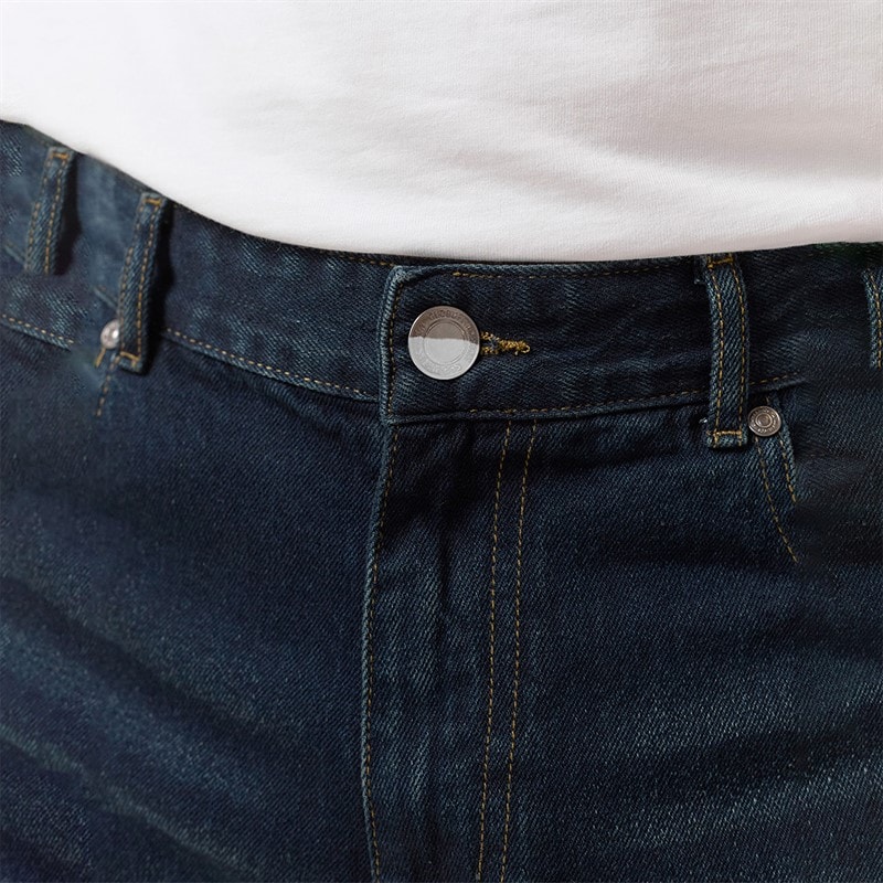 Closure London Mens Loose Fit Jeans Dark Blue - Image 4