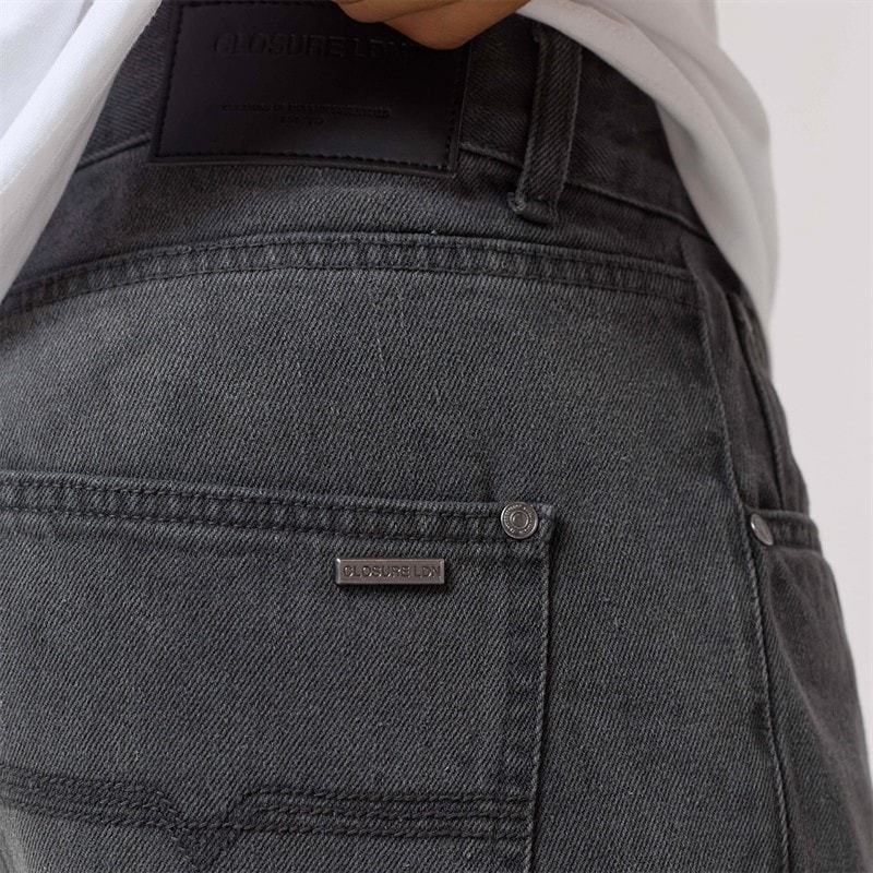 Closure London Mens Loose Fit Jeans Grey - Image 3