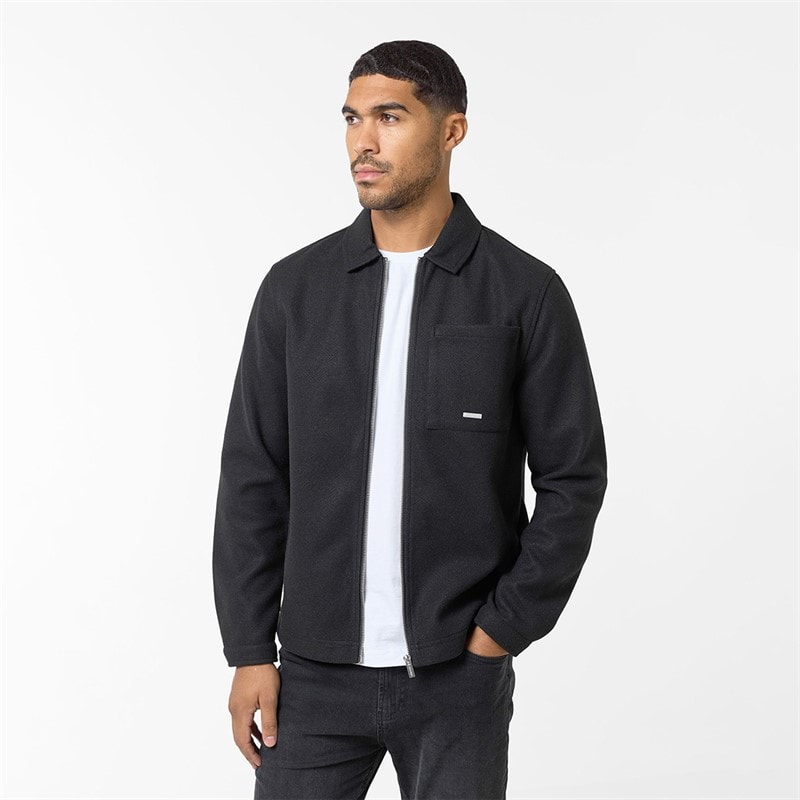 Closure London Mens Overshirt Black - Image 1