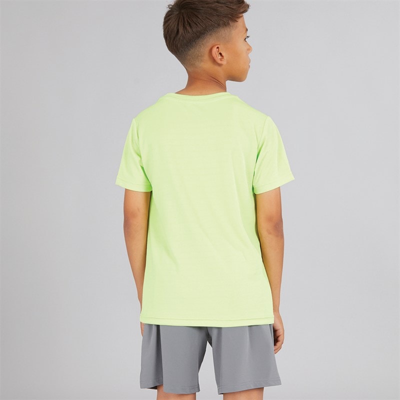 Closure London Boys Training Poly T-Shirt And Shorts Set Bright Matcha/Mid Grey - Image 2