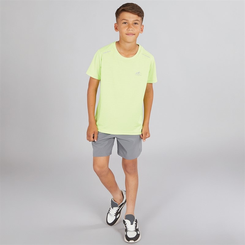 Closure London Boys Training Poly T-Shirt And Shorts Set Bright Matcha/Mid Grey - Image 4
