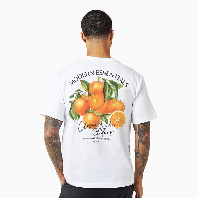 Closure London Mens Summer Fruits T-Shirt White - Image 1