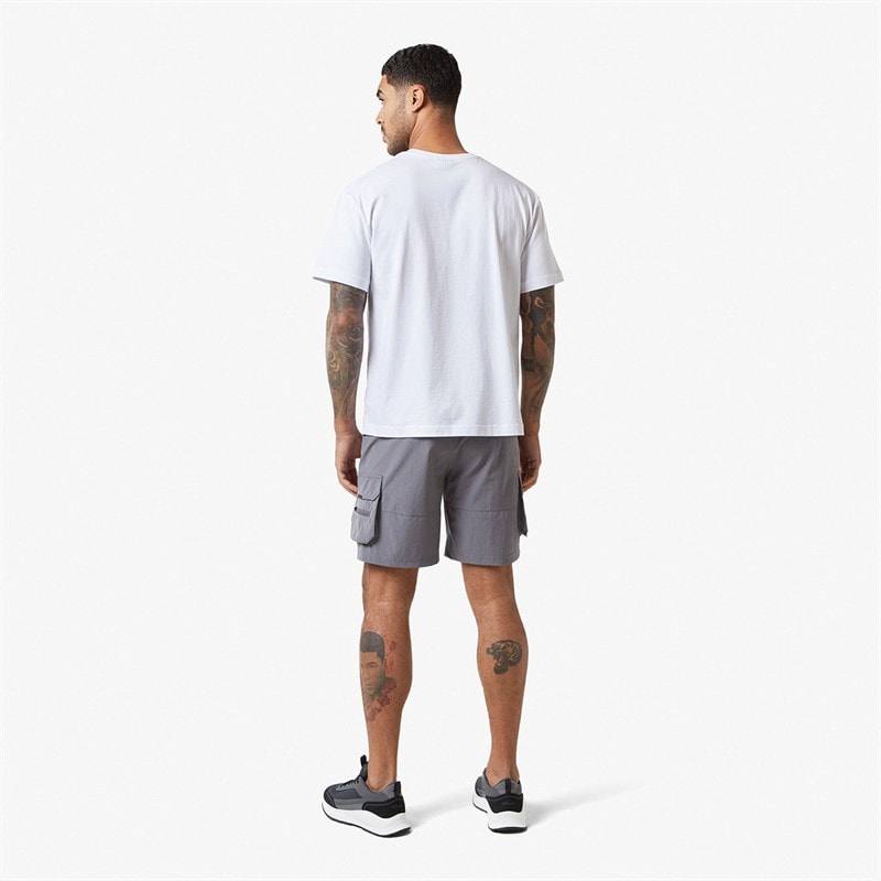 Closure London Mens Tech Stretch Poly Utility Shorts Charcoal - Image 2