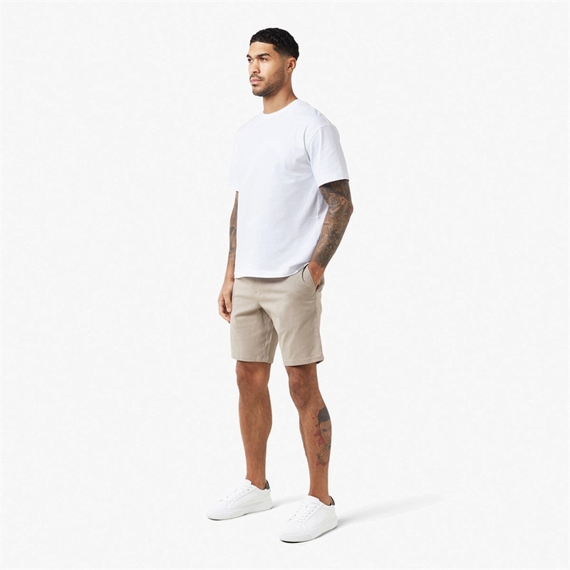 Closure London Mens Relaxed Chino Shorts Stone - Image 4