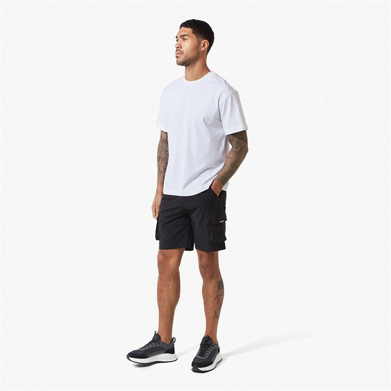 Closure London Mens Tech Stretch Poly Utility Shorts Black - Image 4