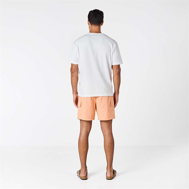 Closure London Mens Cargo Swim Shorts Peach 236 - Image 4