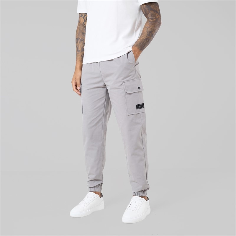 Closure London Mens Utility Cargo Pants Ice Grey - Image 1