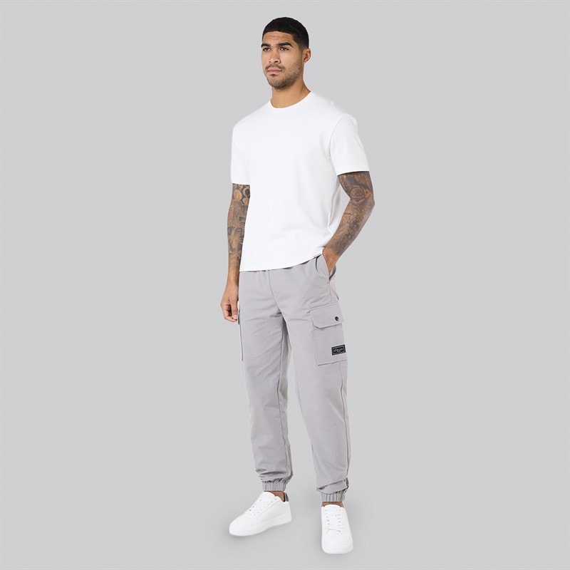 Closure London Mens Utility Cargo Pants Ice Grey - Image 4