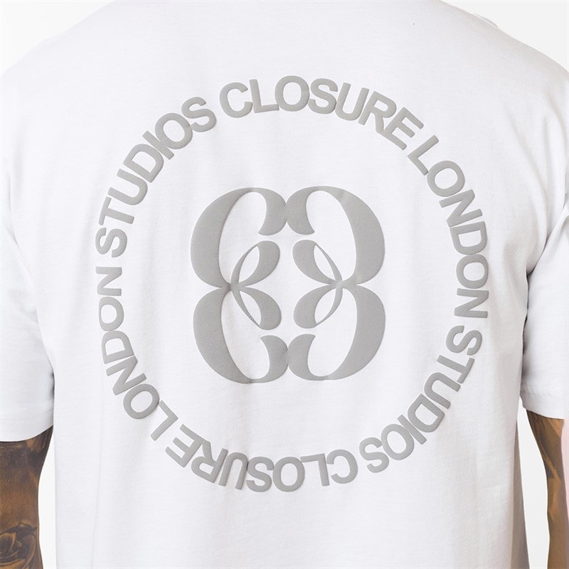 Closure London Mens Emblem T-Shirt White - Image 3