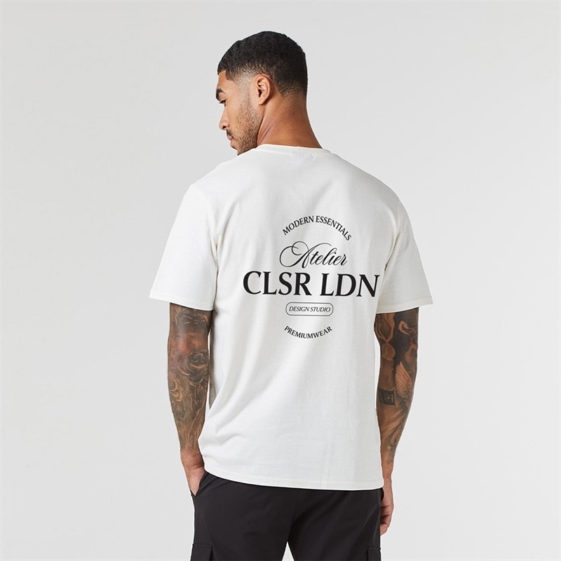 Closure London Mens Relaxed Atelier Essentials T-Shirt Off White - Image 1