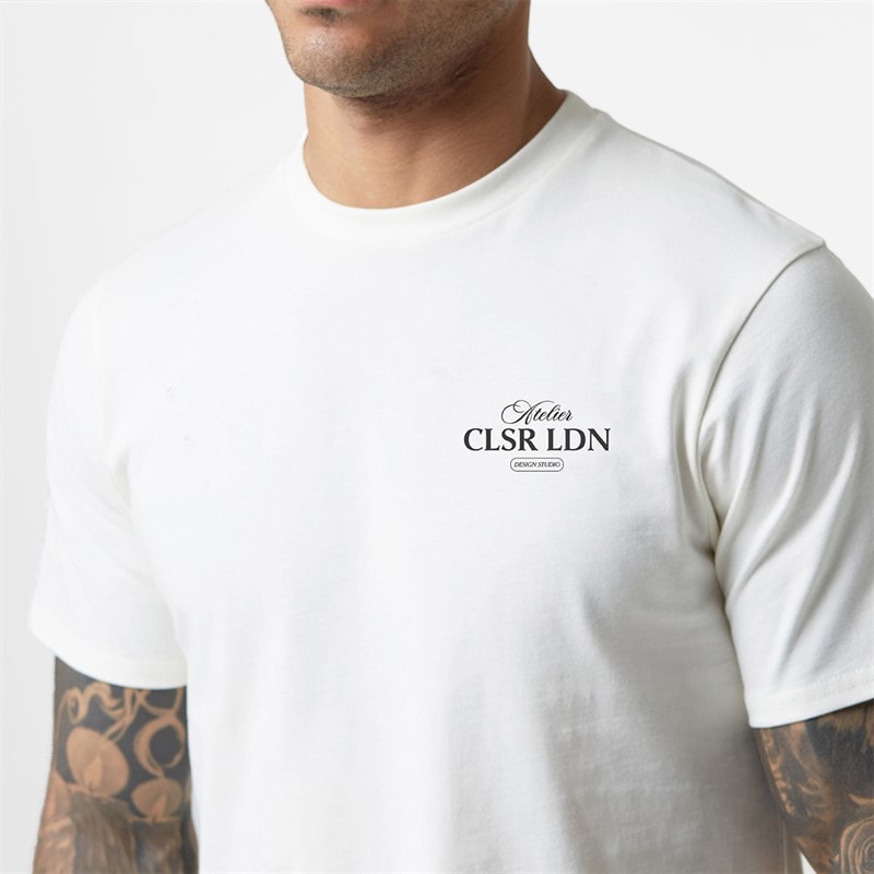 Closure London Mens Relaxed Atelier Essentials T-Shirt Off White - Image 4