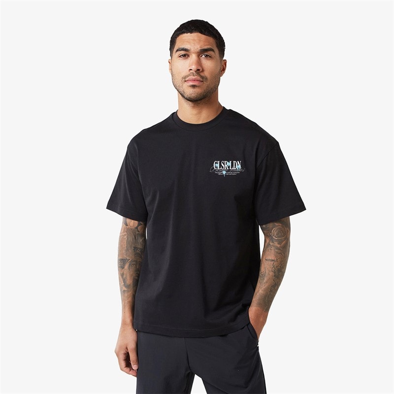 Closure London Mens Vintage Badge Atelier T-Shirt Black - Image 2