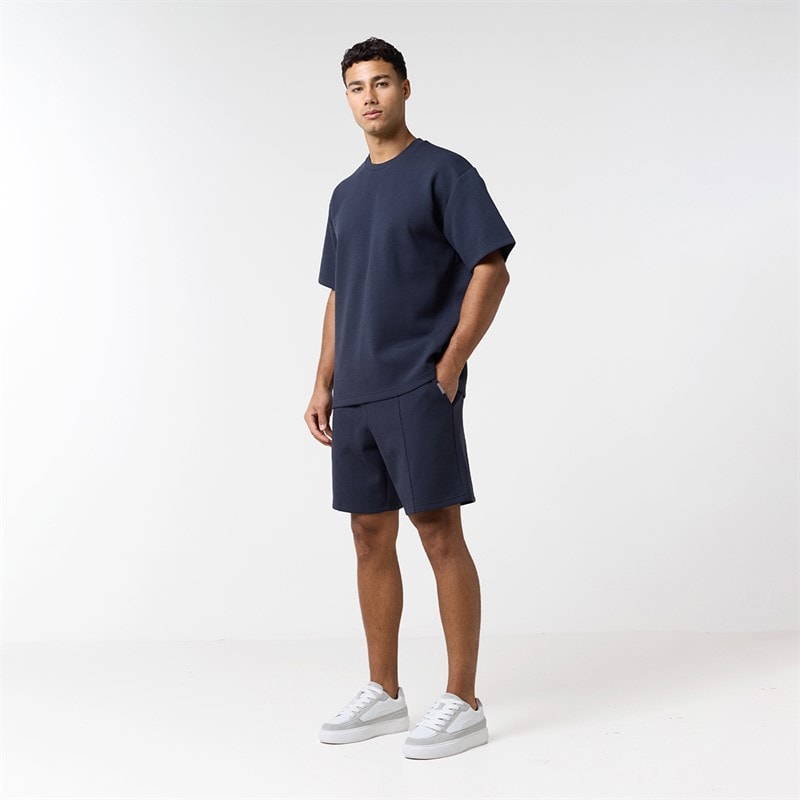 Closure London Mens Relaxed Scuba T-Shirt Navy - Image 2