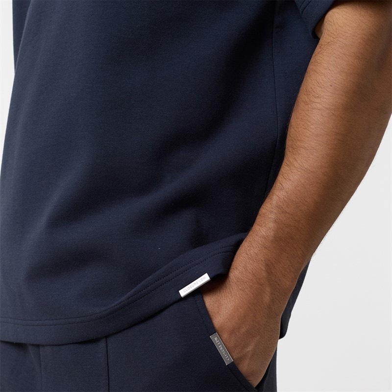 Closure London Mens Relaxed Scuba T-Shirt Navy - Image 4