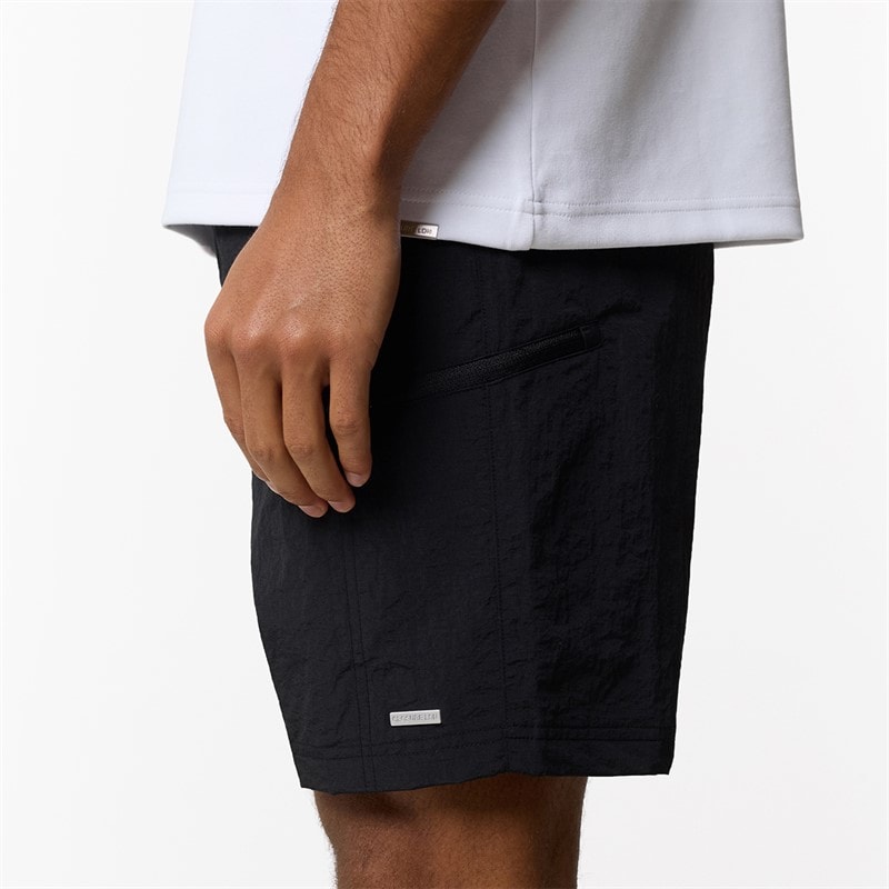 Closure London Mens Zip Tech Pocket Shorts Black - Image 4