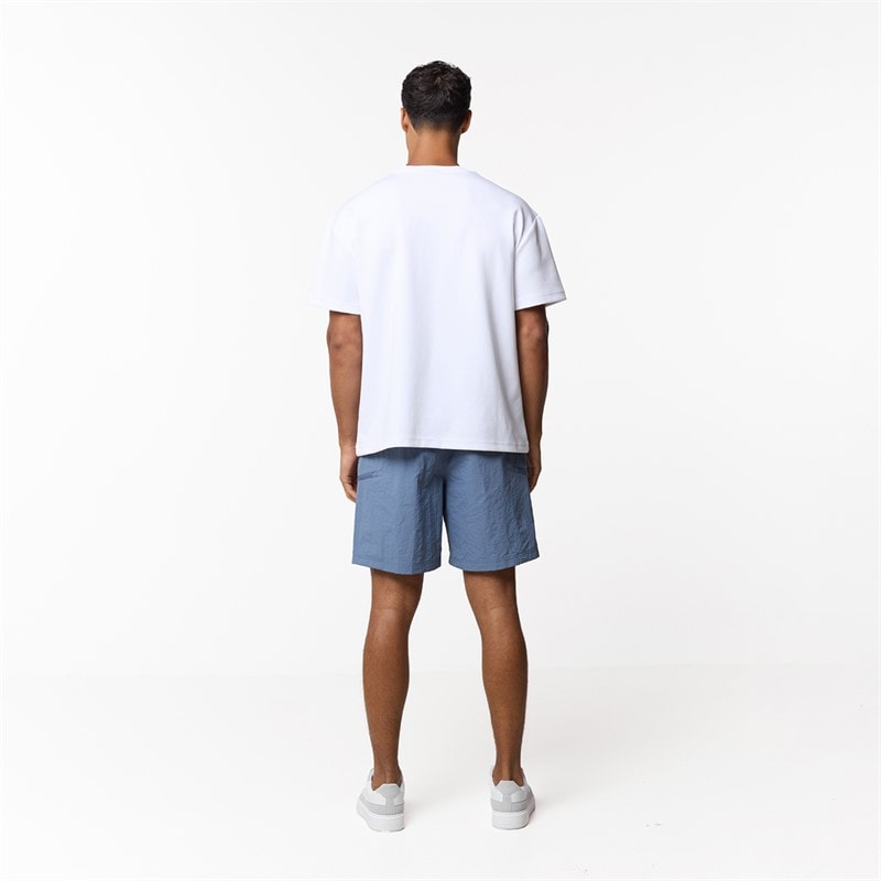 Closure London Mens Zip Tech Pocket Shorts Steel Blue - Image 3