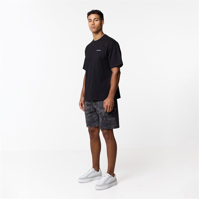 Closure London Mens Ripstop Camo Utility Cargo Shorts Black Camo - Image 2