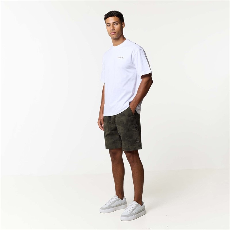 Closure London Mens Ripstop Camo Utility Cargo Shorts Khaki Camo - Image 2