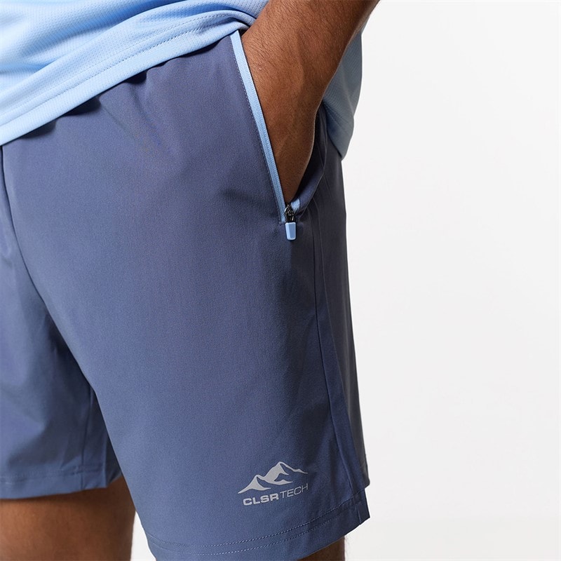 Closure London Mens Contrast Zip Tri Set Washed Blue/Navy - Image 4